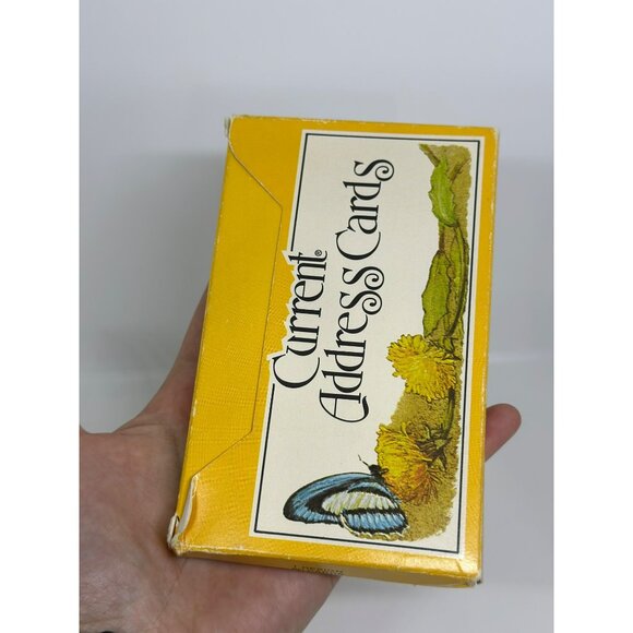 Vintage Current Address Cards With Butterfly & Dandelion Design - Set Of 60 NOS - Picture 5 of 5